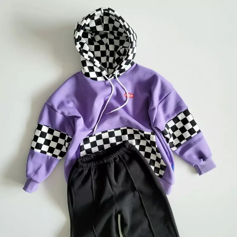 Riwoo Riwoo - Korean Children Fashion - #toddlerclothing - Check Box Hoody - 7