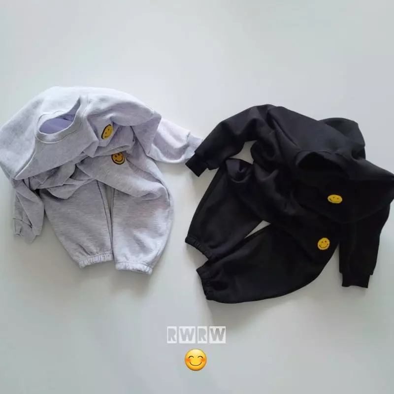 Riwoo Riwoo - Korean Children Fashion - #toddlerclothing - Happy Smile Bookle Top Bottom Set - 2