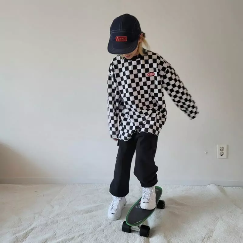 Riwoo Riwoo - Korean Junior Fashion - #childofig - RW Check Box Tee - 5