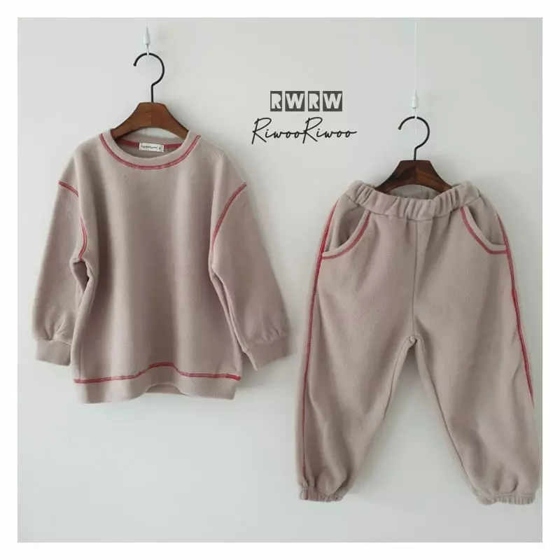 Riwoo Riwoo - Korean Junior Fashion - #designkidswear - Latter Fleece Top Bottom Set - 12