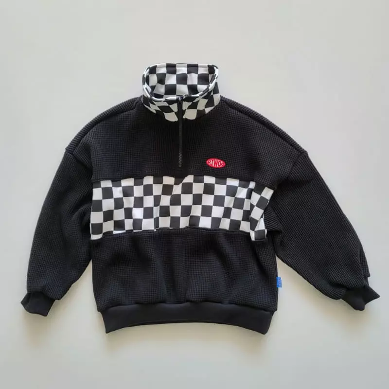 Riwoo Riwoo - Korean Junior Fashion - #discoveringself - Checker Zip-up - 7