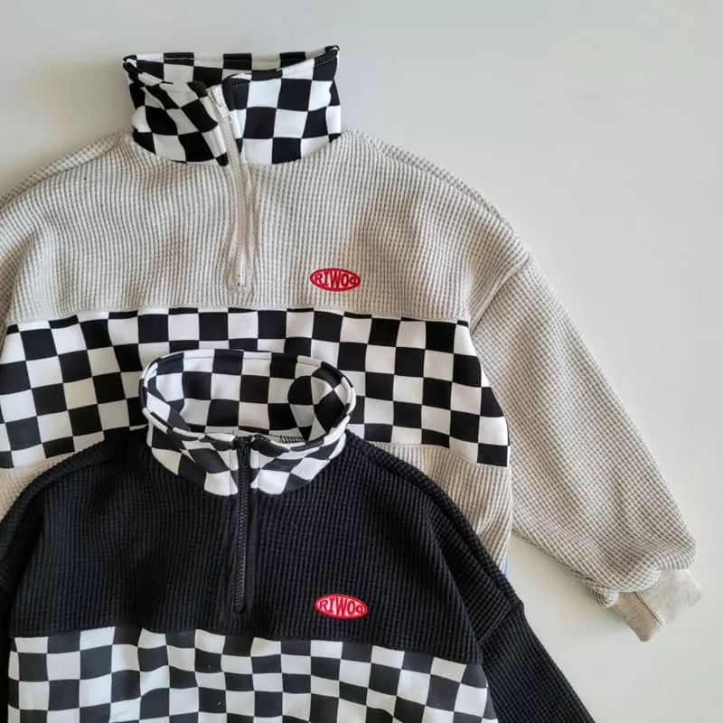 Riwoo Riwoo - Korean Junior Fashion - #fashionkids - Checker Zip-up - 8