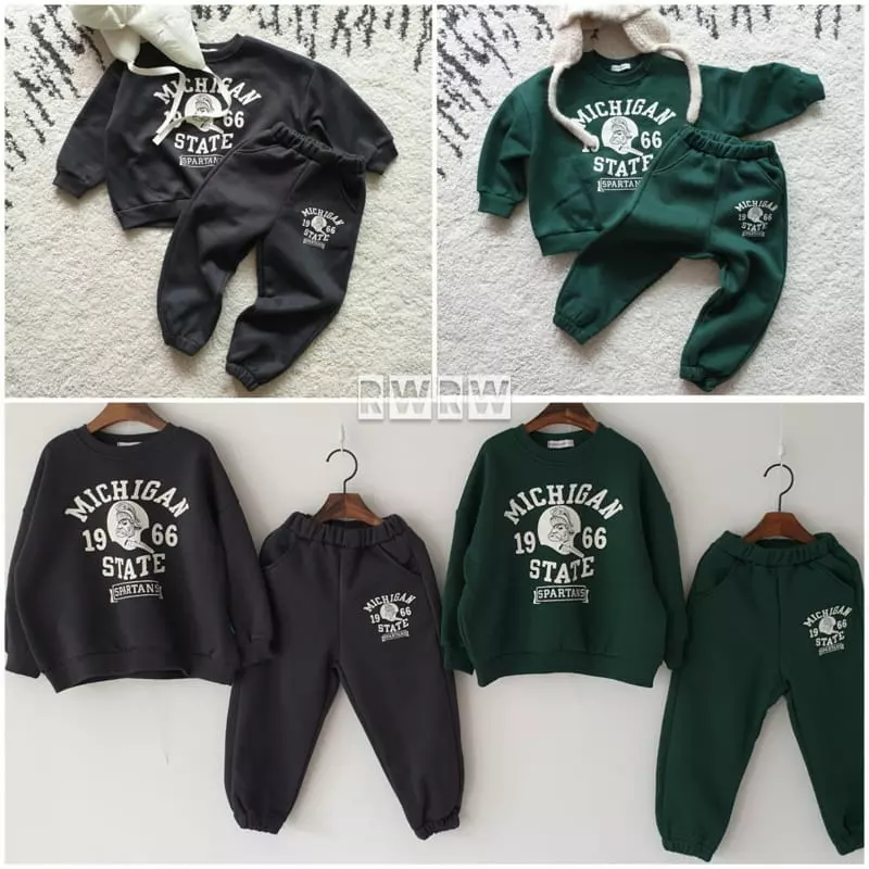 Riwoo Riwoo - Korean Junior Fashion - #magicofchildhood - Michigan Top Bottom Set - 3
