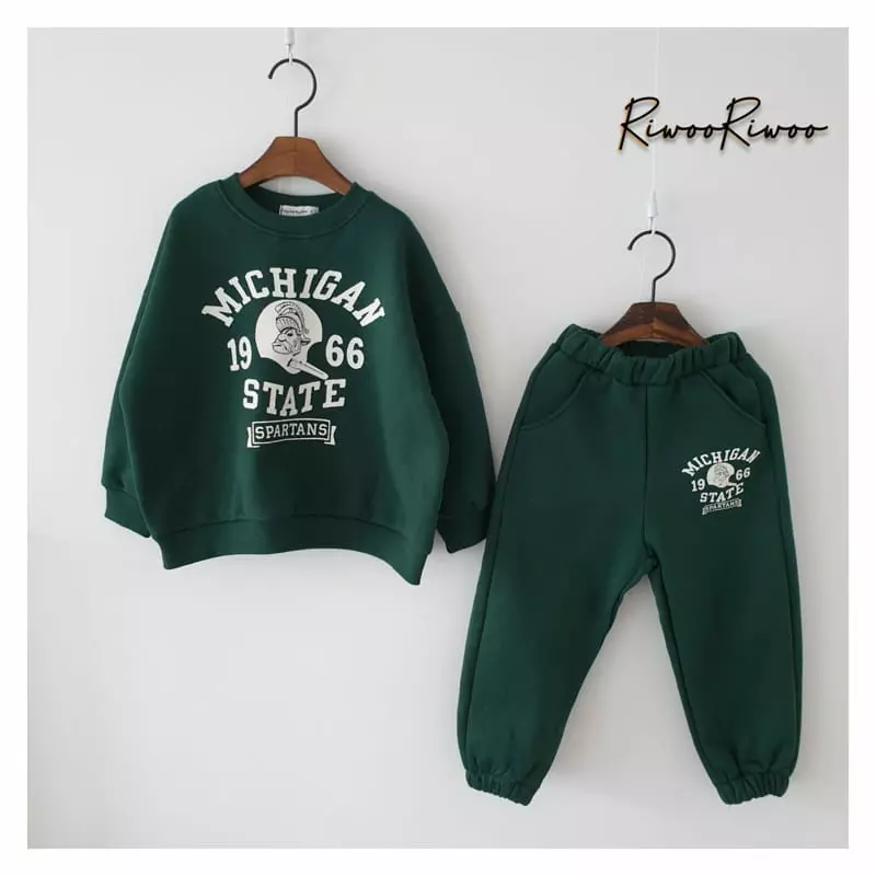 Riwoo Riwoo - Korean Junior Fashion - #magicofchildhood - Michigan Top Bottom Set - 4