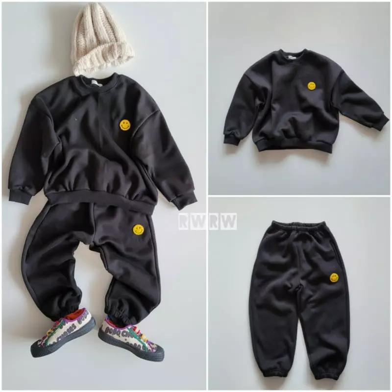Riwoo Riwoo - Korean Junior Fashion - #minifashionista - Happy Smile Top Bottom Set - 2