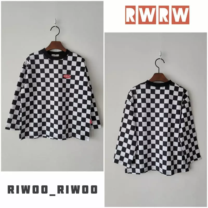 Riwoo Riwoo - Korean Junior Fashion - #prettylittlegirls - RW Check Box Tee