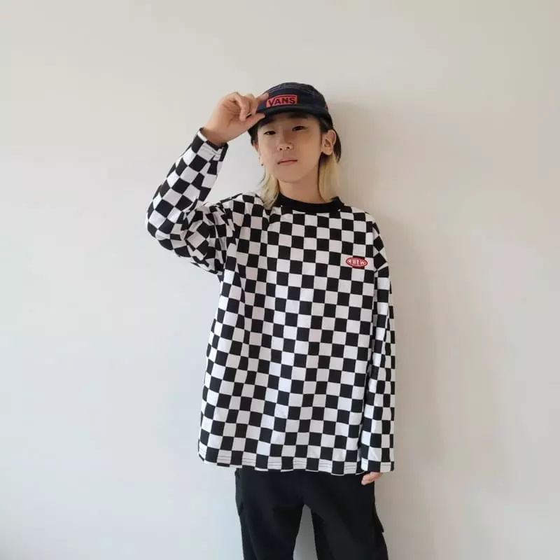 Riwoo Riwoo - Korean Junior Fashion - #toddlerclothing - RW Check Box Tee - 4