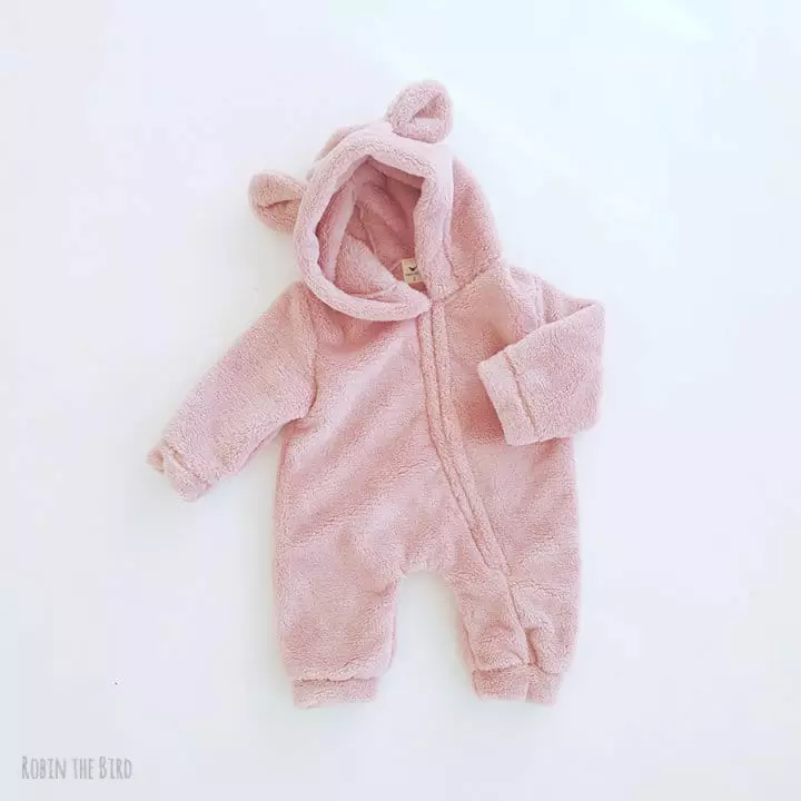 Saerobin - Korean Baby Fashion - #babyclothing - Boa Bear Bodysuit - 2