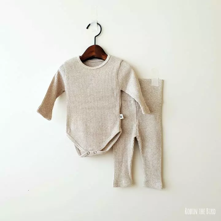 Saerobin - Korean Baby Fashion - #babyclothing - Rib Bodysuit - 7