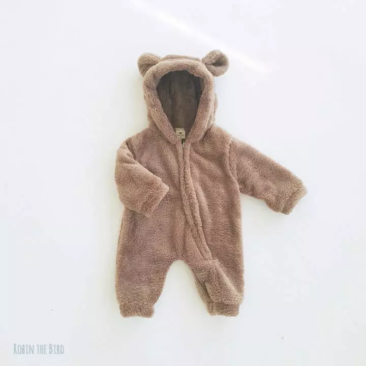 Saerobin - Korean Baby Fashion - #babyfashion - Boa Bear Bodysuit - 3