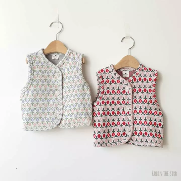 Saerobin - Korean Children Fashion - #kidzfashiontrend - Flwoer Knit Vest - 4