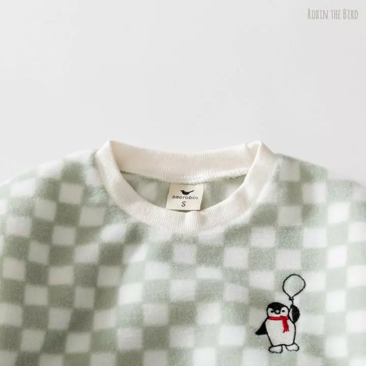 Saerobin - Korean Children Fashion - #designkidswear - Fleece Check Sweatshirt - 3