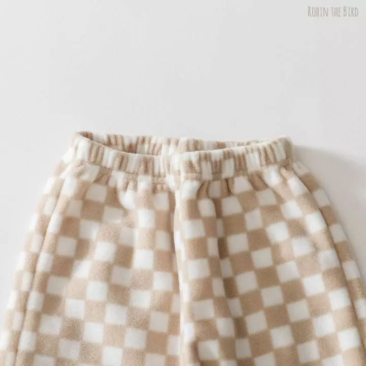 Saerobin - Korean Children Fashion - #discoveringself - Fleece Check Pants - 3