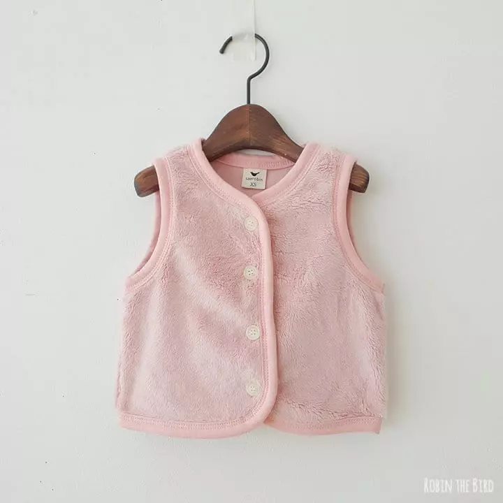 Saerobin - Korean Children Fashion - #kidsshorts - Milk Boa Sleep Vest - 2