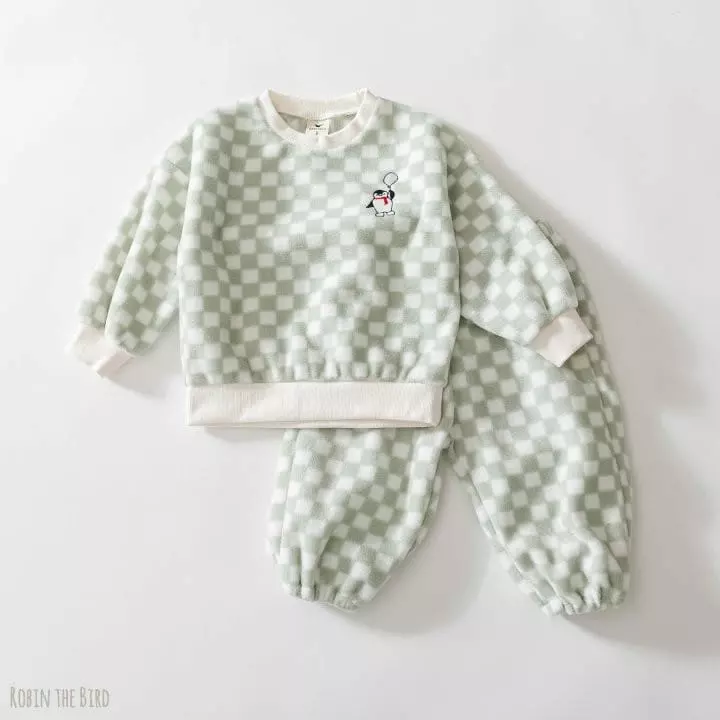 Saerobin - Korean Children Fashion - #kidsstore - Fleece Check Sweatshirt - 7