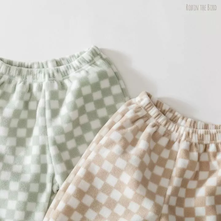 Saerobin - Korean Children Fashion - #kidzfashiontrend - Fleece Check Pants - 7