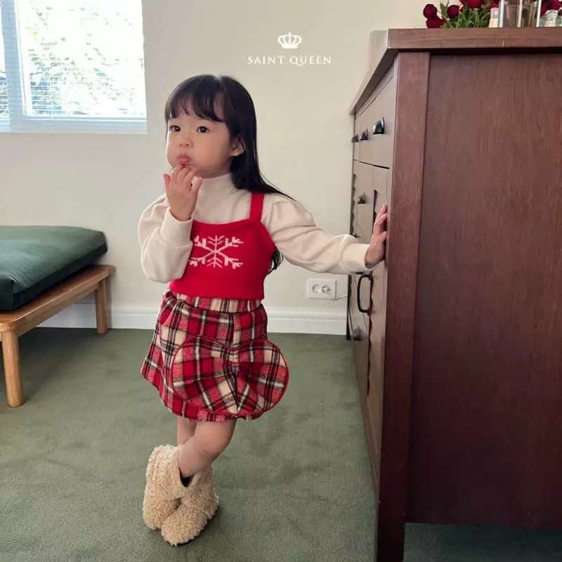 Saint Queen - Korean Children Fashion - #kidsshorts - Snow Flower Vest - 11