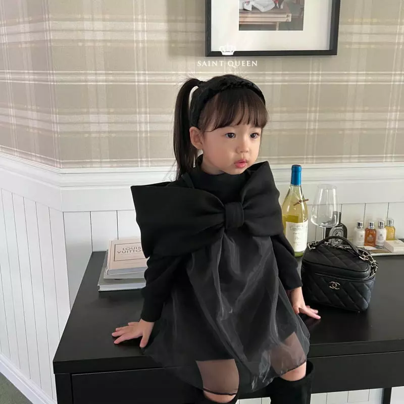 Saint Queen - Korean Children Fashion - #kidsshorts - Party Ribbon One-piece - 10