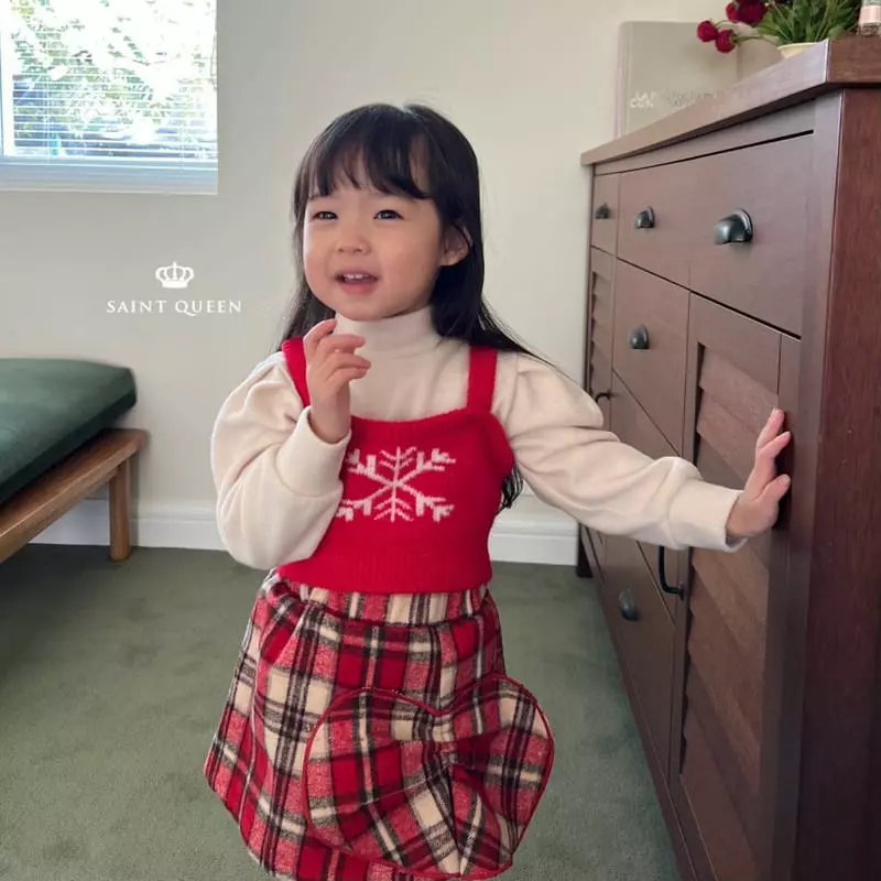 Saint Queen - Korean Children Fashion - #kidsstore - Snow Flower Vest - 12