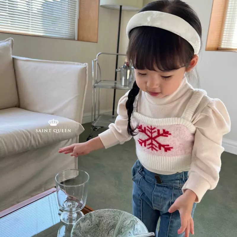 Saint Queen - Korean Children Fashion - #prettylittlegirls - Snow Flower Vest - 2