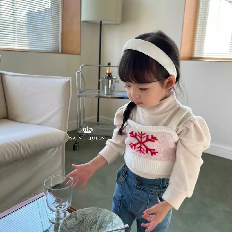 Saint Queen - Korean Children Fashion - #todddlerfashion - Snow Flower Vest - 3