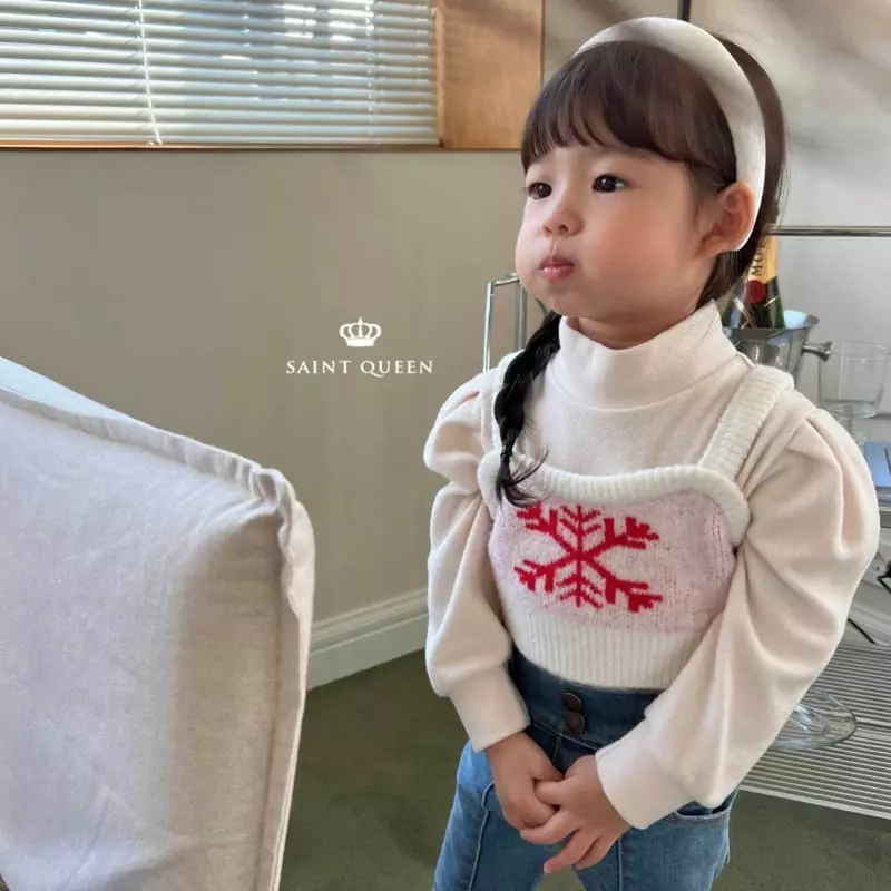 Saint Queen - Korean Children Fashion - #todddlerfashion - Snow Flower Vest - 4