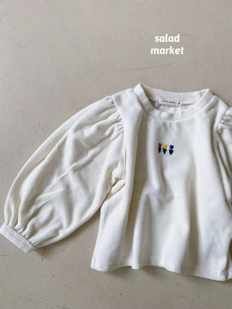 Salad Market - Korean Children Fashion - #Kfashion4kids - Tulip Veloure Tee - 3