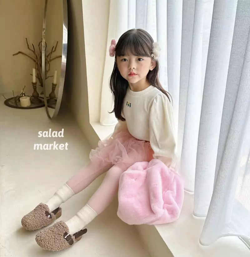 Salad Market - Korean Children Fashion - #childofig - Tulip Veloure Tee - 11