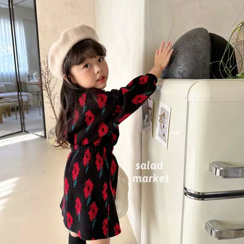 Salad Market - Korean Children Fashion - #designkidswear - Flower Two-piece - 8