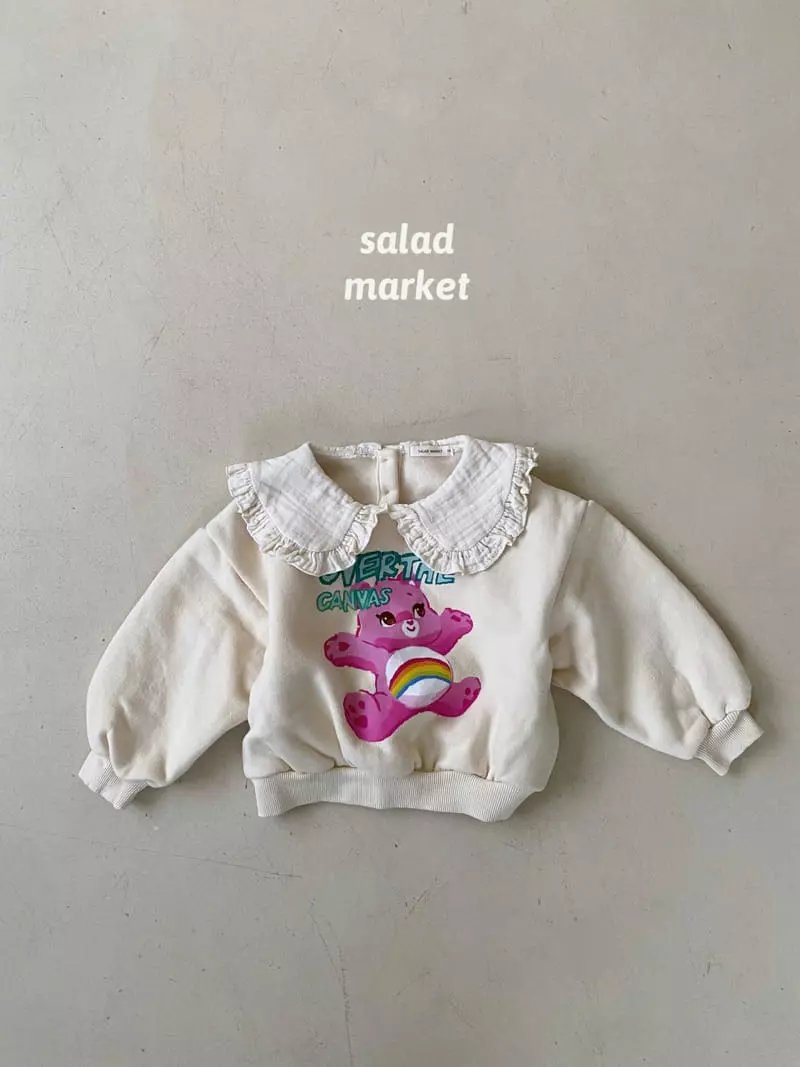 Salad Market - Korean Children Fashion - #designkidswear - Pink Bear Sweatshirt - 2