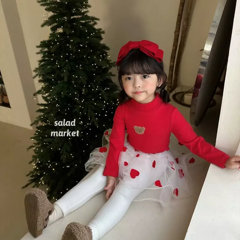 Salad Market - Korean Children Fashion - #kidsshorts - Bbogle Bear Tee - 12