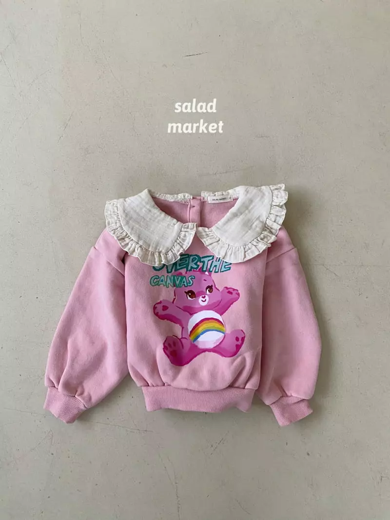 Salad Market - Korean Children Fashion - #kidsstore - Pink Bear Sweatshirt - 6