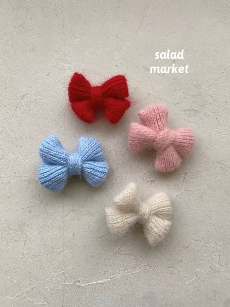 Salad Market - Korean Children Fashion - #kidsstore - Ribbon Knitting Hairpin - 8