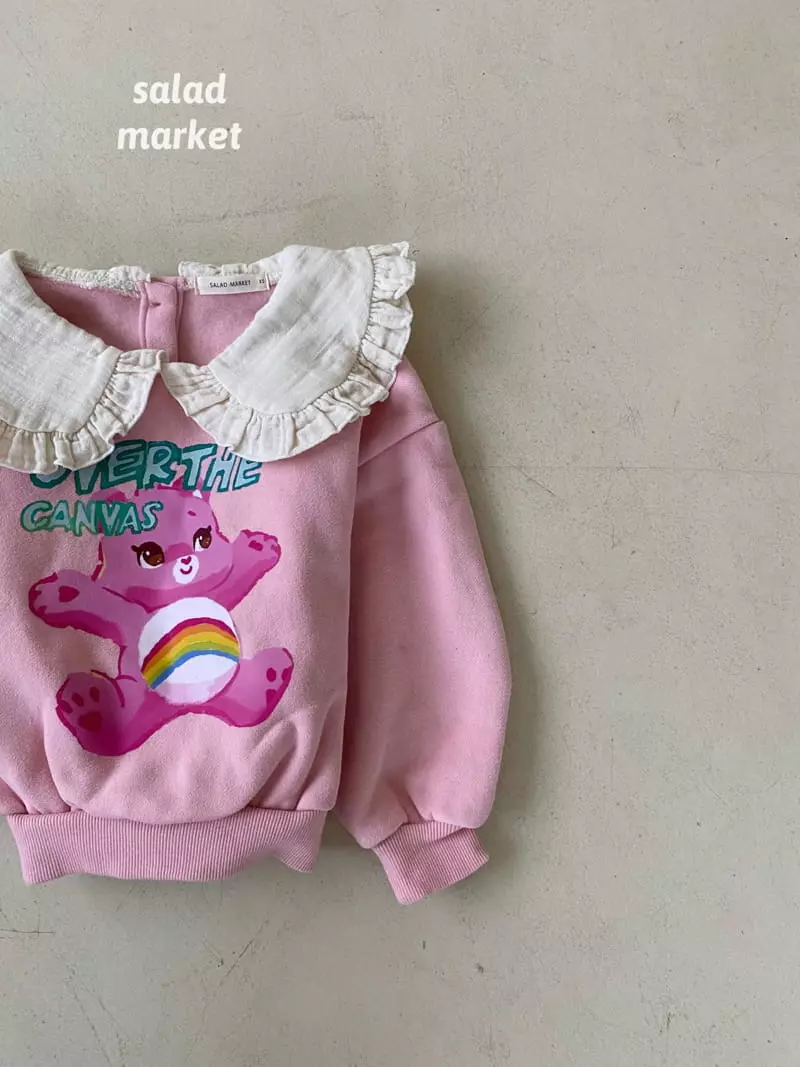 Salad Market - Korean Children Fashion - #kidzfashiontrend - Pink Bear Sweatshirt - 7