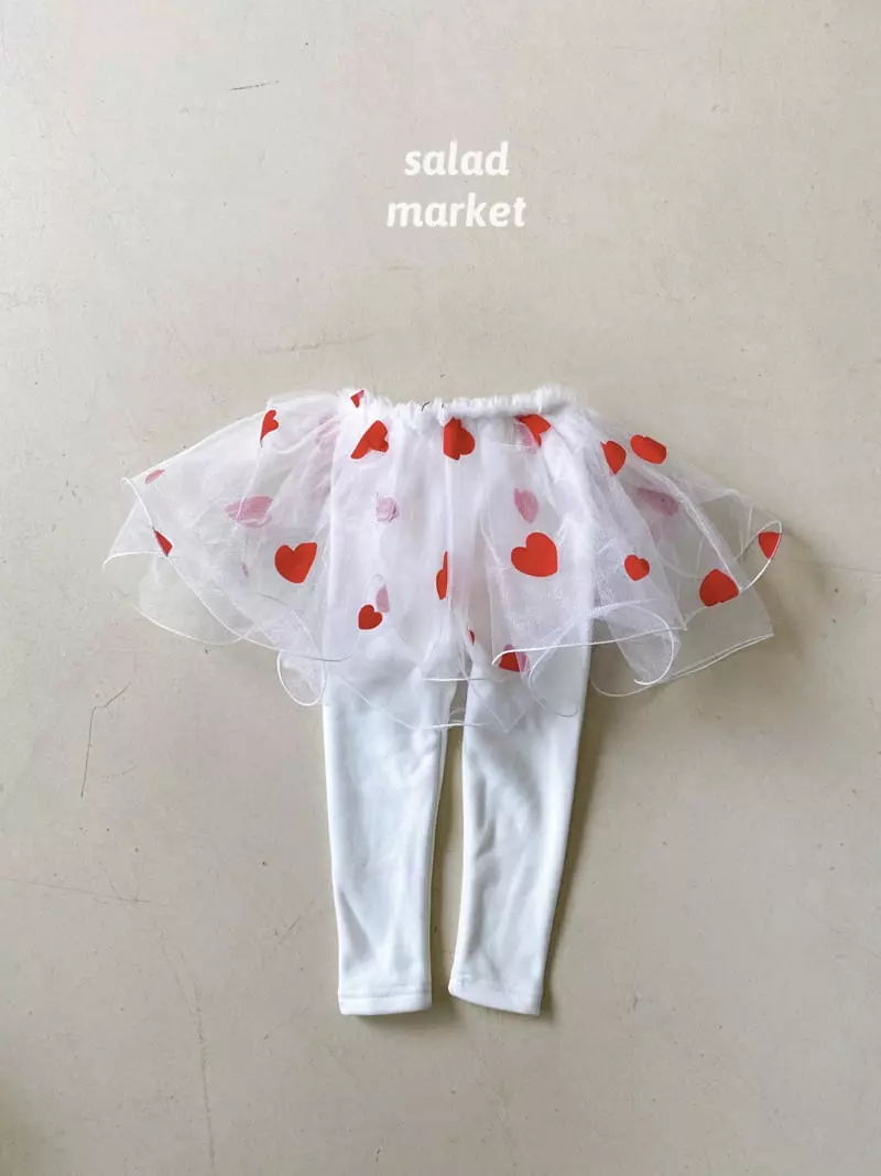 Salad Market - Korean Children Fashion - #kidsstore - Heart Leggings - 4