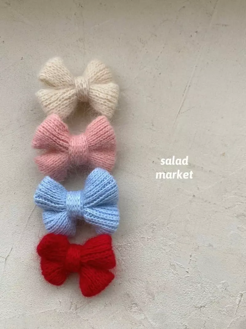 Salad Market - Korean Children Fashion - #kidzfashiontrend - Ribbon Knitting Hairpin - 9