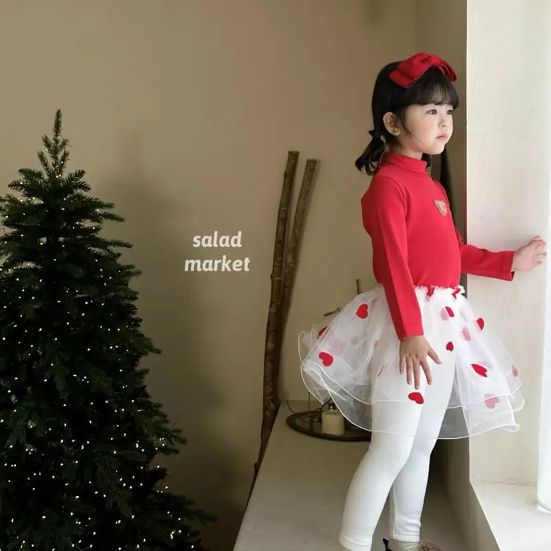 Salad Market - Korean Children Fashion - #littlefashionista - Heart Leggings - 6
