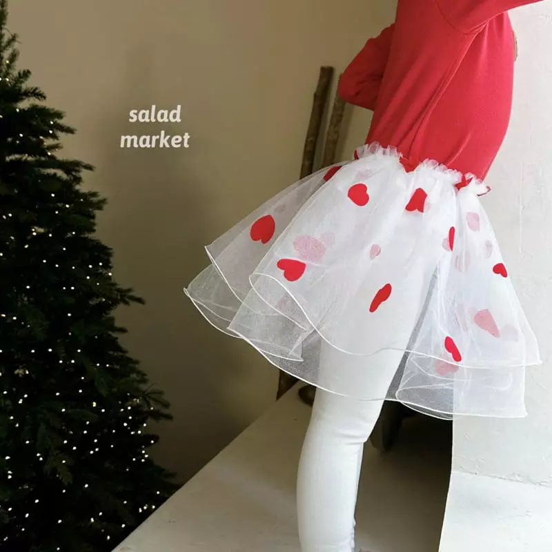 Salad Market - Korean Children Fashion - #magicofchildhood - Heart Leggings - 7