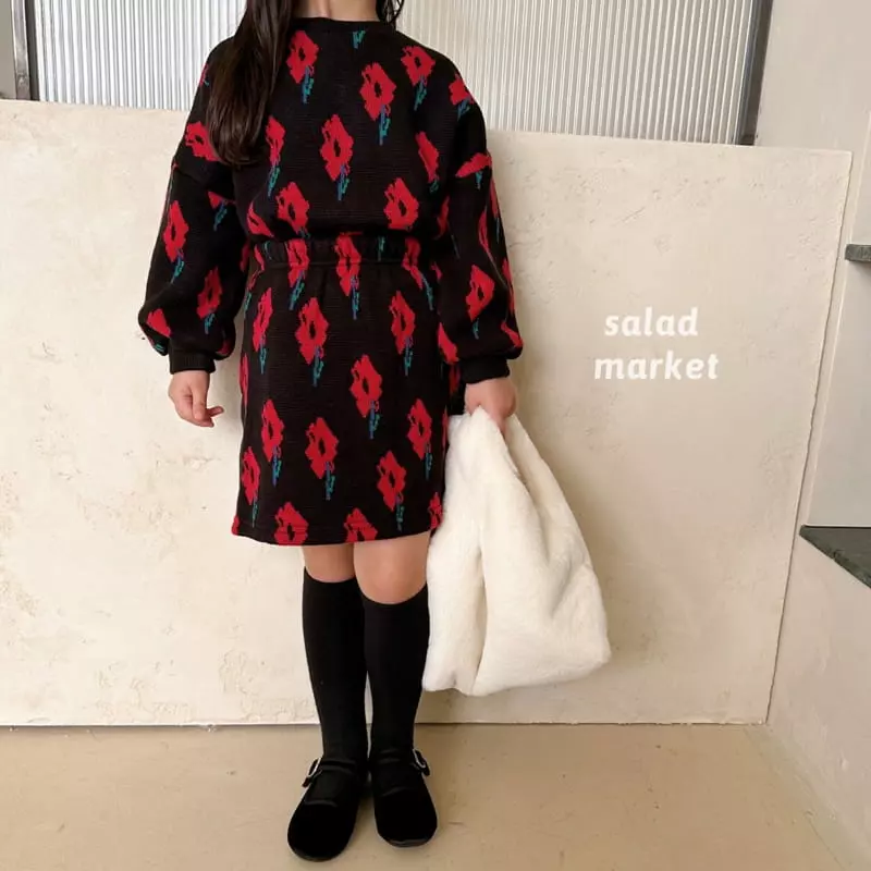 Salad Market - Korean Children Fashion - #minifashionista - Flower Two-piece - 3