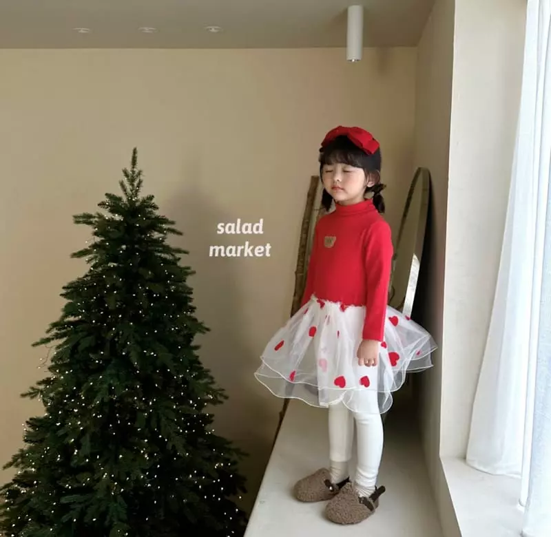 Salad Market - Korean Children Fashion - #minifashionista - Heart Leggings - 8