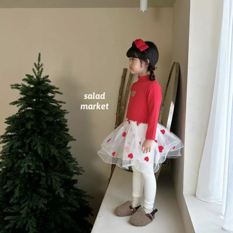 Salad Market - Korean Children Fashion - #toddlerclothing - Heart Leggings - 11