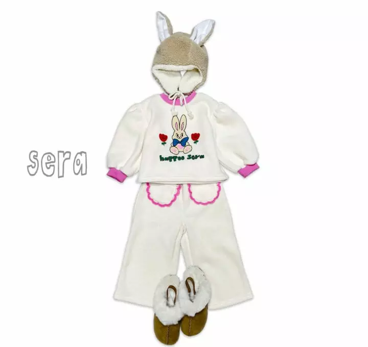 Sera - Korean Children Fashion - #Kfashion4kids - Rabbit Fleece Top Bottom Set - 11