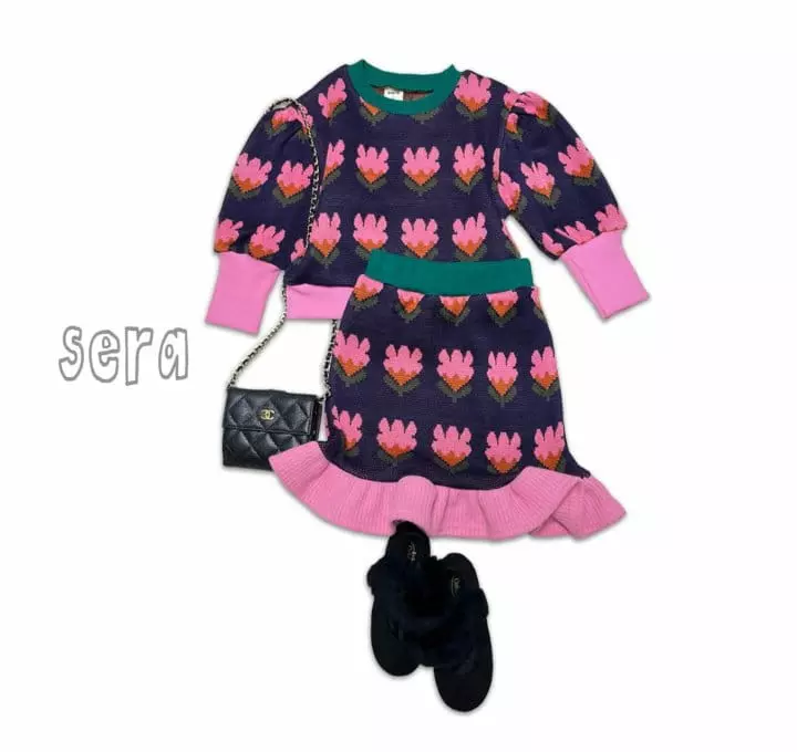 Sera - Korean Children Fashion - #Kfashion4kids - Tulip Skirt Top Bottom Set - 9
