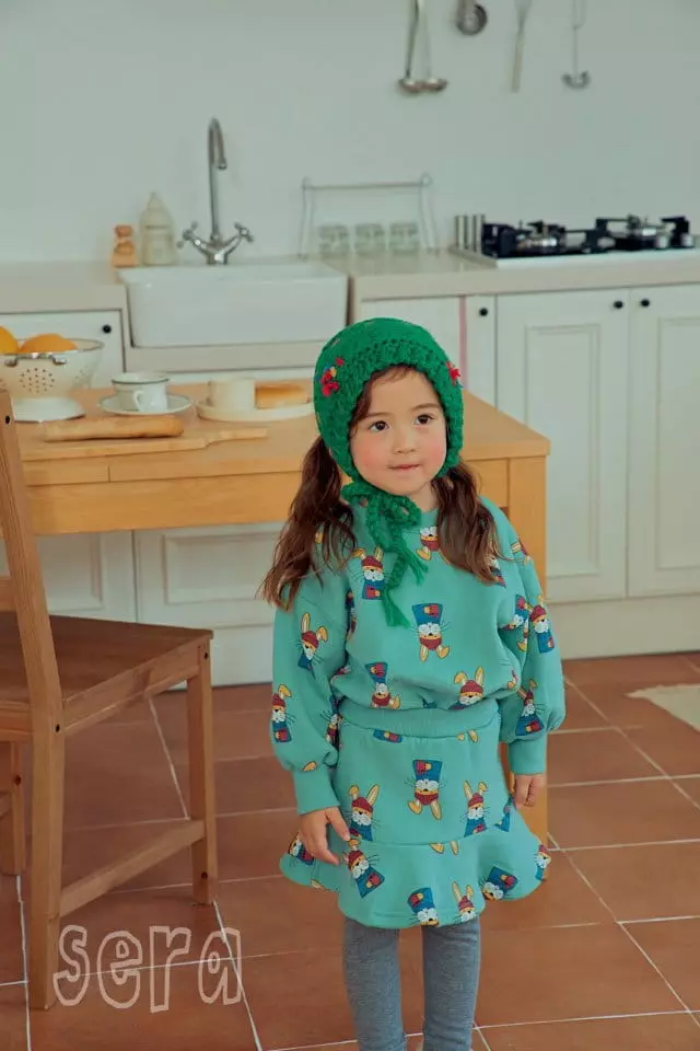 Sera - Korean Children Fashion - #childofig - Rabbit Print Skirt Leggings - 2