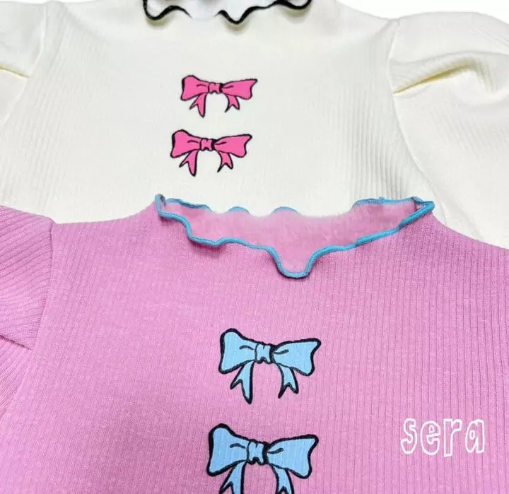 Sera - Korean Children Fashion - #childrensboutique - Ribbon Rib Tee - 10