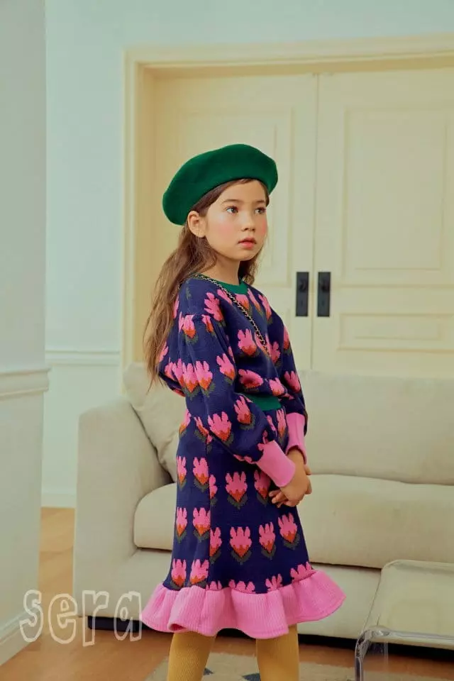 Sera - Korean Children Fashion - #designkidswear - Tulip Skirt Top Bottom Set - 3
