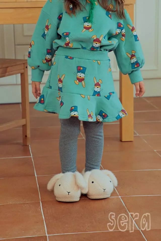 Sera - Korean Children Fashion - #designkidswear - Rabbit Print Skirt Leggings - 5