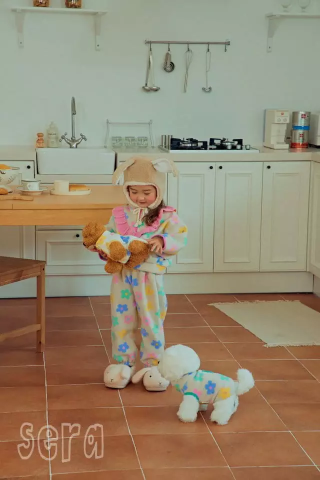 Sera - Korean Children Fashion - #discoveringself - Zipper Fleece Top Bottom Set - 5