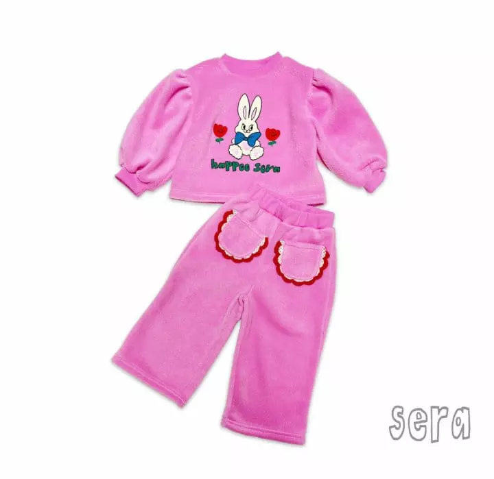 Sera - Korean Children Fashion - #kidsshorts - Rabbit Fleece Top Bottom Set - 8