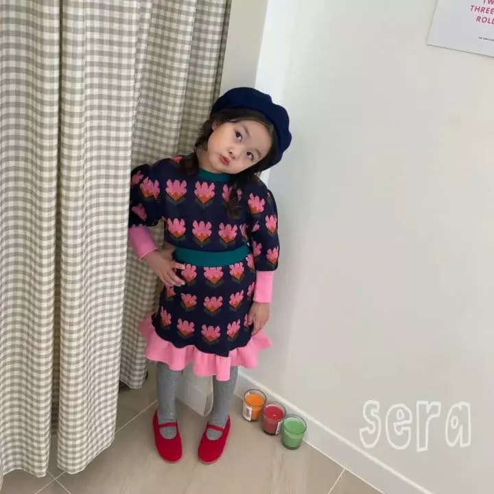 Sera - Korean Children Fashion - #kidsshorts - Tulip Skirt Top Bottom Set - 6